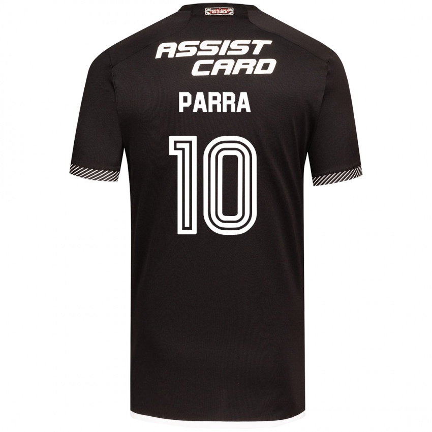 Bambino Maglia Pablo Parra #10 Nero Bianco Kit Gara Away 2024/25 Maglietta