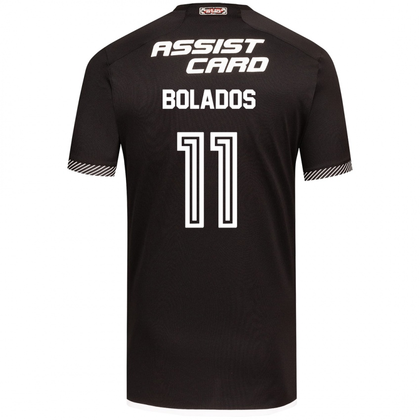 Bambino Maglia Marcos Bolados #11 Nero Bianco Kit Gara Away 2024/25 Maglietta