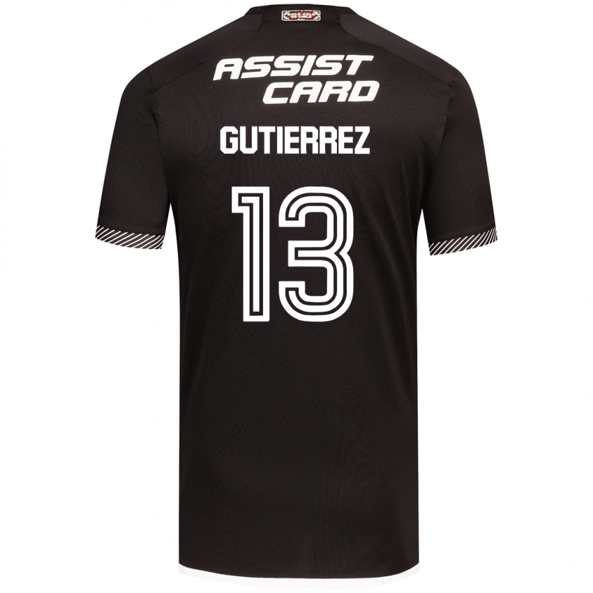 Bambino Maglia Bruno Gutiérrez #13 Nero Bianco Kit Gara Away 2024/25 Maglietta