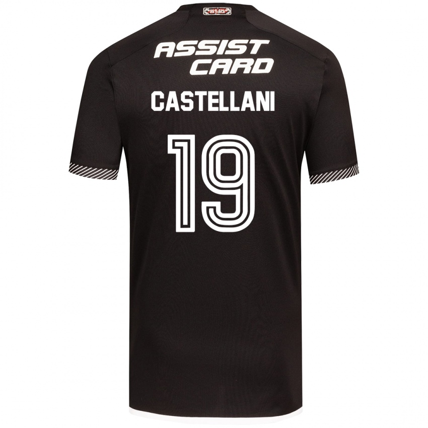 Bambino Maglia Gonzalo Castellani #19 Nero Bianco Kit Gara Away 2024/25 Maglietta