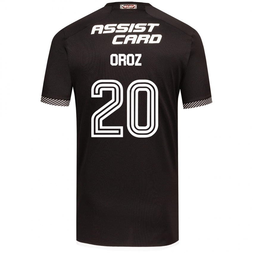 Bambino Maglia Alexander Oroz #20 Nero Bianco Kit Gara Away 2024/25 Maglietta