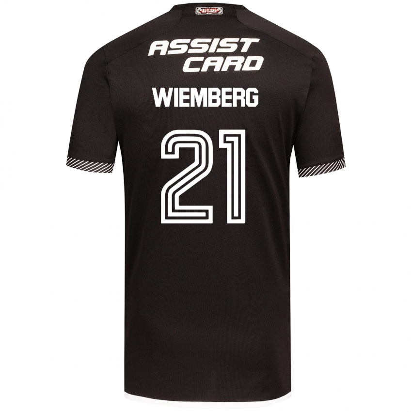 Bambino Maglia Erick Wiemberg #21 Nero Bianco Kit Gara Away 2024/25 Maglietta