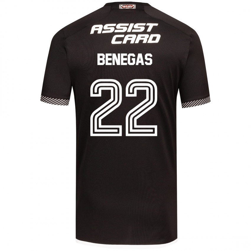 Bambino Maglia Leandro Benegas #22 Nero Bianco Kit Gara Away 2024/25 Maglietta