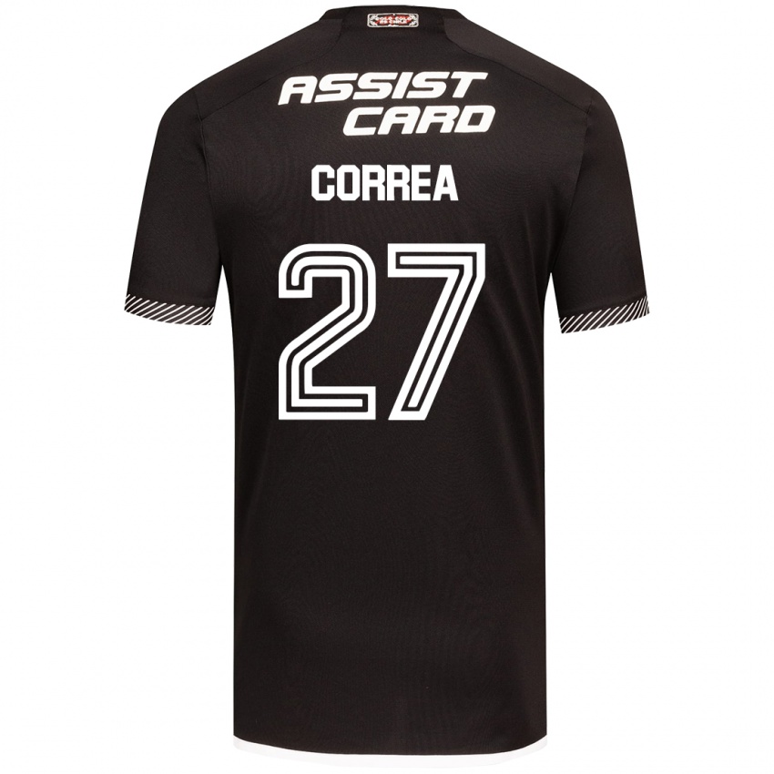 Bambino Maglia Javier Correa #27 Nero Bianco Kit Gara Away 2024/25 Maglietta