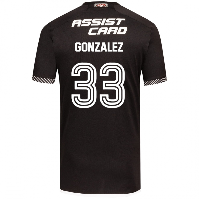 Bambino Maglia Ramiro González #33 Nero Bianco Kit Gara Away 2024/25 Maglietta