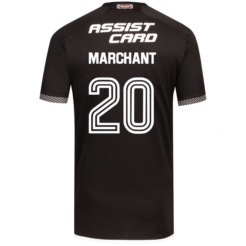 Bambino Maglia Francisco Marchant #20 Nero Bianco Kit Gara Away 2024/25 Maglietta