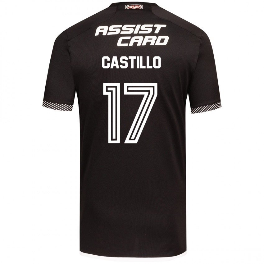 Bambino Maglia Fabián Castillo #17 Nero Bianco Kit Gara Away 2024/25 Maglietta