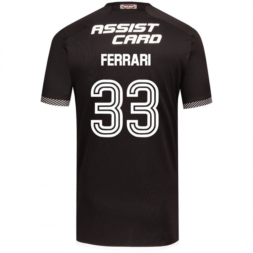 Bambino Maglia Matías Ferrari #33 Nero Bianco Kit Gara Away 2024/25 Maglietta