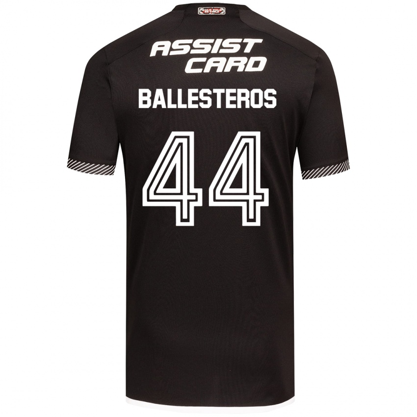 Bambino Maglia Martín Ballesteros #44 Nero Bianco Kit Gara Away 2024/25 Maglietta