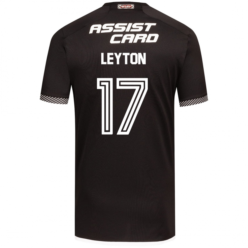 Bambino Maglia Geraldine Leyton #17 Nero Bianco Kit Gara Away 2024/25 Maglietta