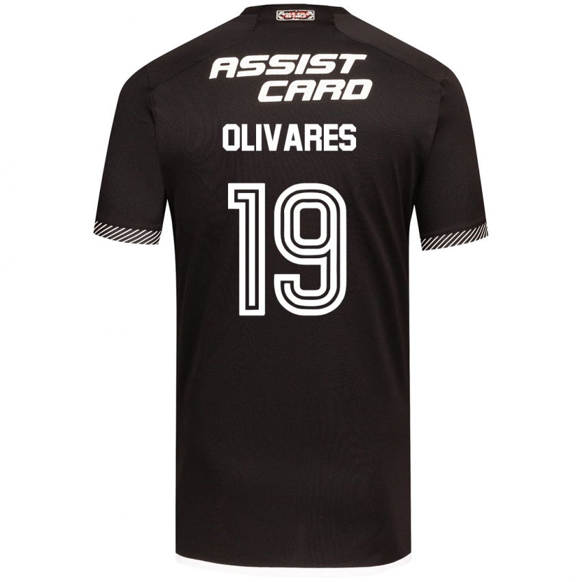 Bambino Maglia Michelle Olivares #19 Nero Bianco Kit Gara Away 2024/25 Maglietta