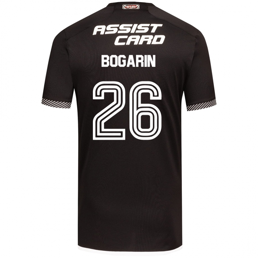 Bambino Maglia Dahiana Bogarín #26 Nero Bianco Kit Gara Away 2024/25 Maglietta