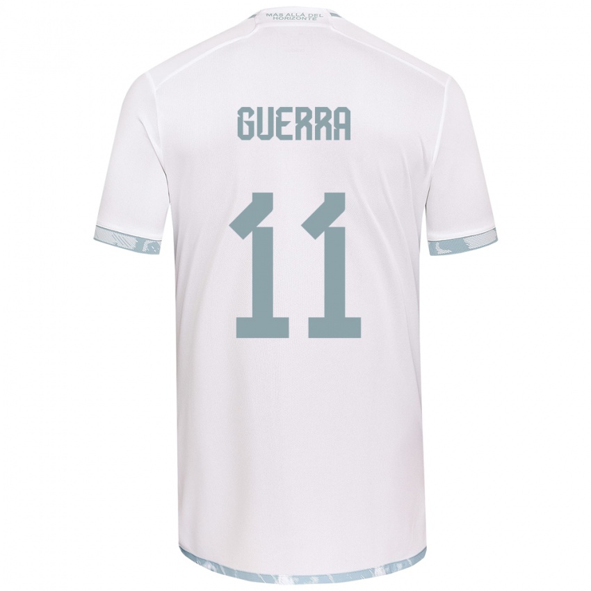 Bambino Maglia Nicolás Guerra #11 Bianco Grigio Kit Gara Away 2024/25 Maglietta