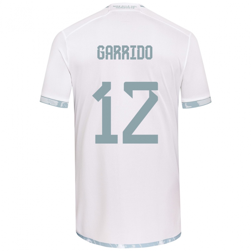 Bambino Maglia Pedro Garrido #12 Bianco Grigio Kit Gara Away 2024/25 Maglietta