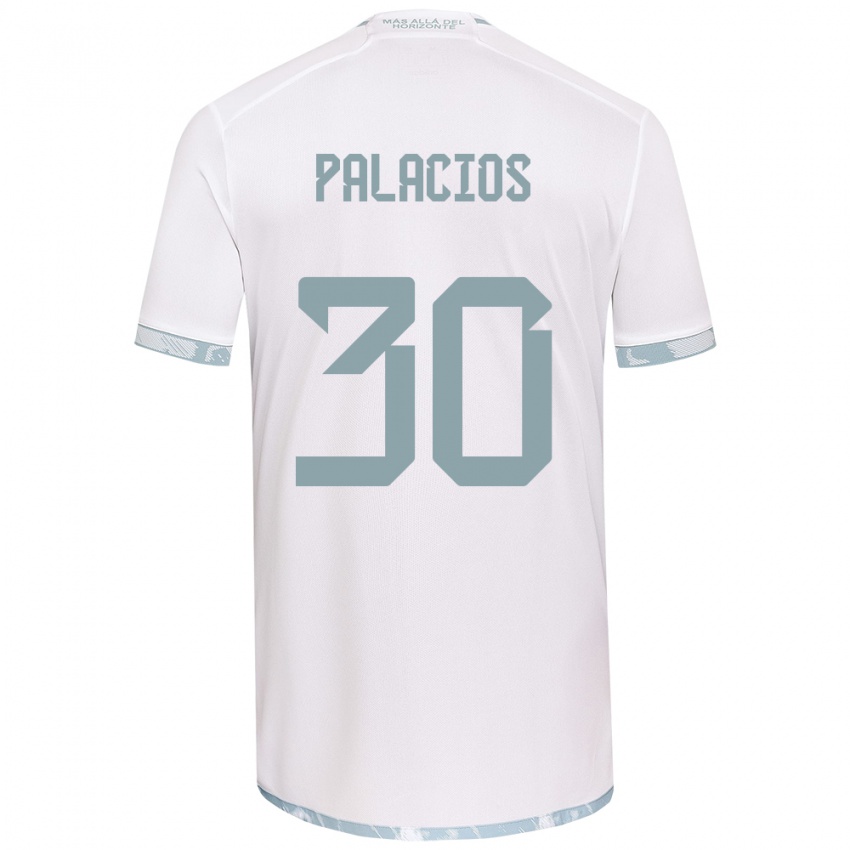 Bambino Maglia Cristian Palacios #30 Bianco Grigio Kit Gara Away 2024/25 Maglietta