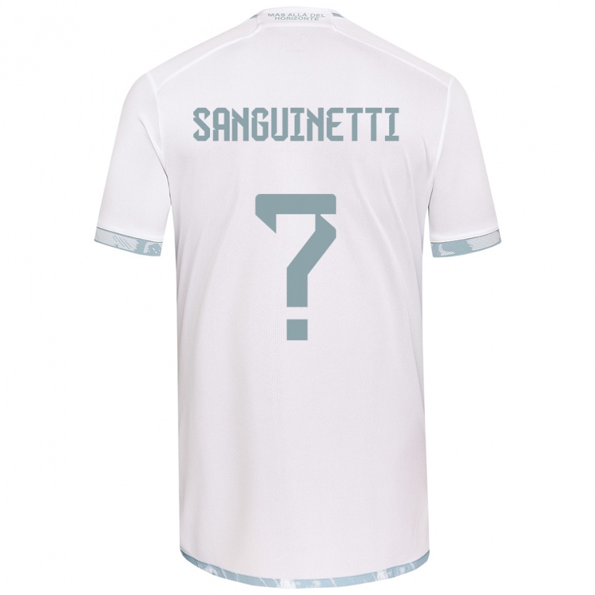 Bambino Maglia Fernando Osorio Sanguinetti #0 Bianco Grigio Kit Gara Away 2024/25 Maglietta