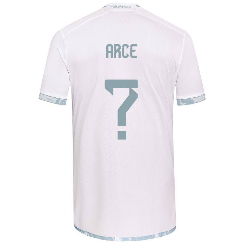 Bambino Maglia Agustín Arce #0 Bianco Grigio Kit Gara Away 2024/25 Maglietta