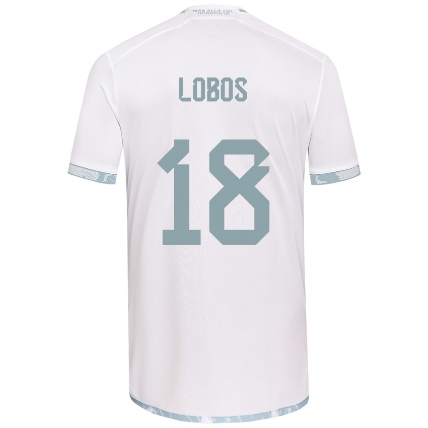 Bambino Maglia Franco Lobos #18 Bianco Grigio Kit Gara Away 2024/25 Maglietta