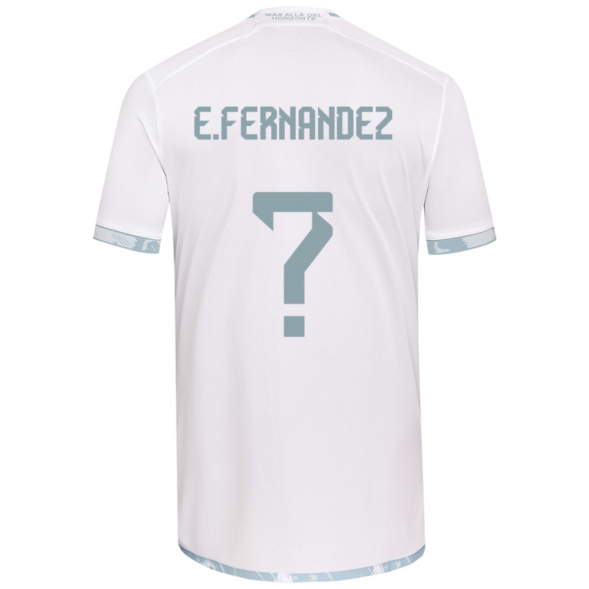 Bambino Maglia Enzo Fernández #0 Bianco Grigio Kit Gara Away 2024/25 Maglietta