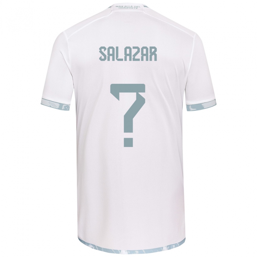 Bambino Maglia Yahir Salazar #0 Bianco Grigio Kit Gara Away 2024/25 Maglietta