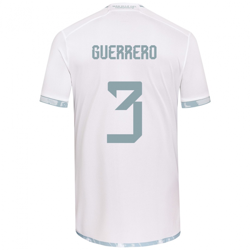 Bambino Maglia Carla Guerrero #3 Bianco Grigio Kit Gara Away 2024/25 Maglietta