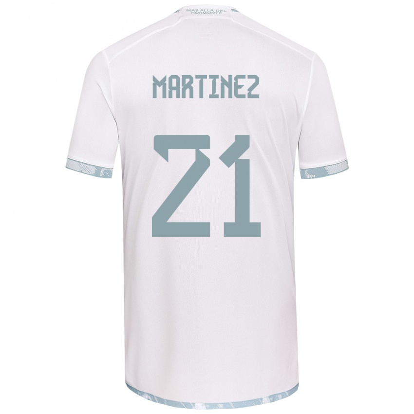 Bambino Maglia Maria Martínez #21 Bianco Grigio Kit Gara Away 2024/25 Maglietta