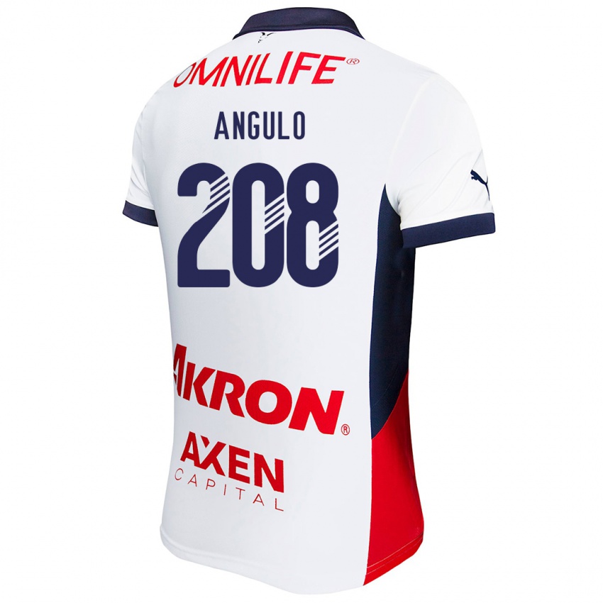 Bambino Maglia Ismael Angulo #208 Bianco Rosso Blu Kit Gara Away 2024/25 Maglietta