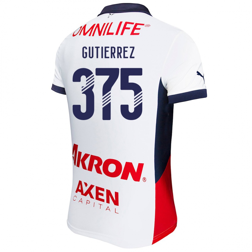 Bambino Maglia Gerson Gutiérrez #375 Bianco Rosso Blu Kit Gara Away 2024/25 Maglietta