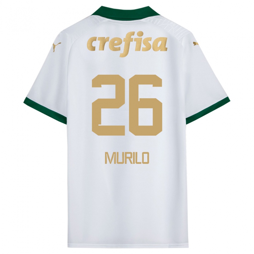 Bambino Maglia Murilo #26 Bianco Verde Kit Gara Away 2024/25 Maglietta