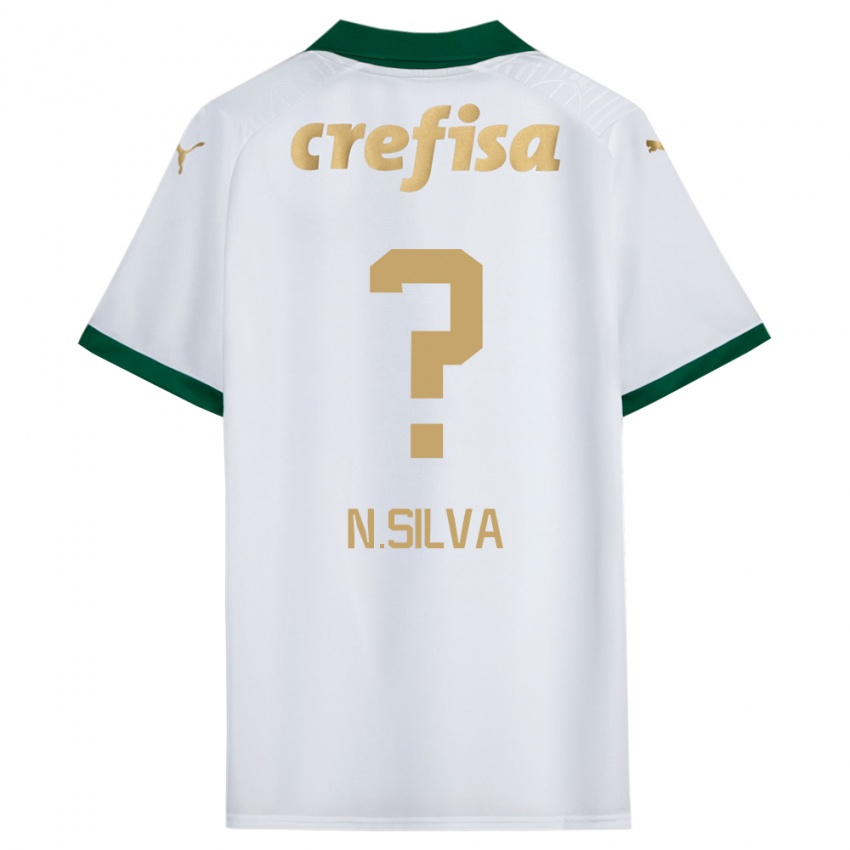 Bambino Maglia Ney Silva #0 Bianco Verde Kit Gara Away 2024/25 Maglietta