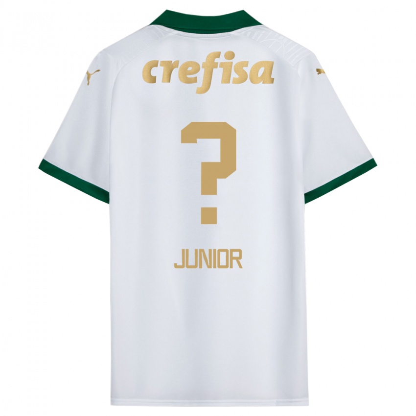 Bambino Maglia Gilberto Junior #0 Bianco Verde Kit Gara Away 2024/25 Maglietta