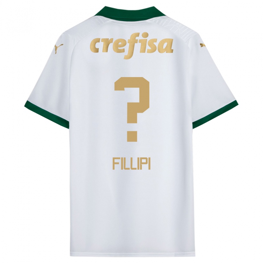 Bambino Maglia Riquelme Fillipi #0 Bianco Verde Kit Gara Away 2024/25 Maglietta