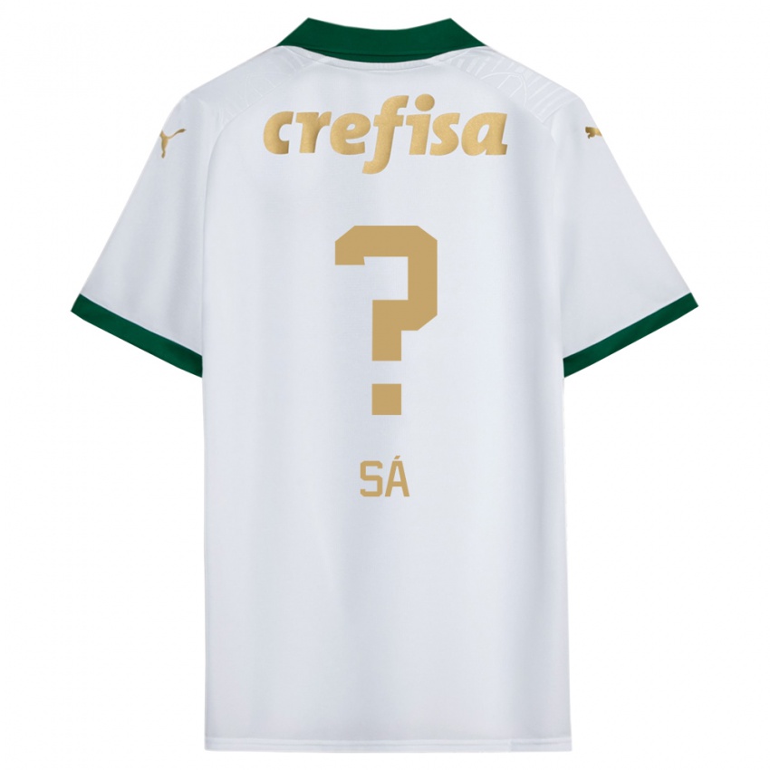 Bambino Maglia Luiz Sá #0 Bianco Verde Kit Gara Away 2024/25 Maglietta