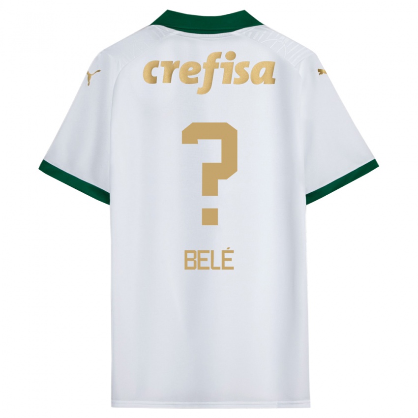 Bambino Maglia Erick Belé #0 Bianco Verde Kit Gara Away 2024/25 Maglietta