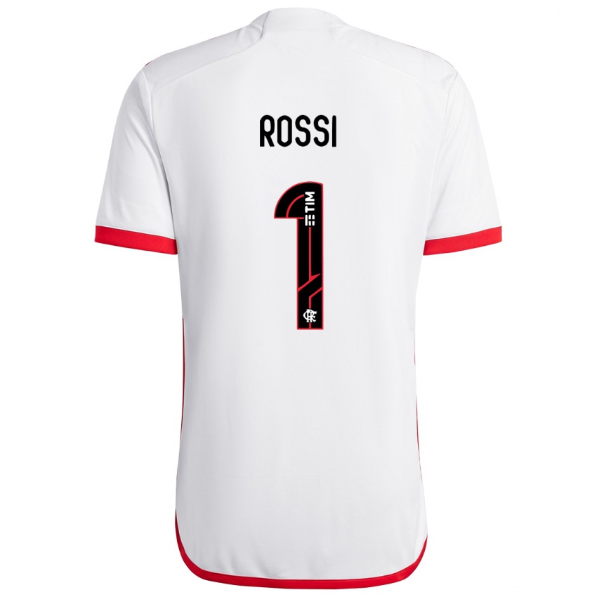 Bambino Maglia Agustin Rossi #1 Bianco Rosso Kit Gara Away 2024/25 Maglietta