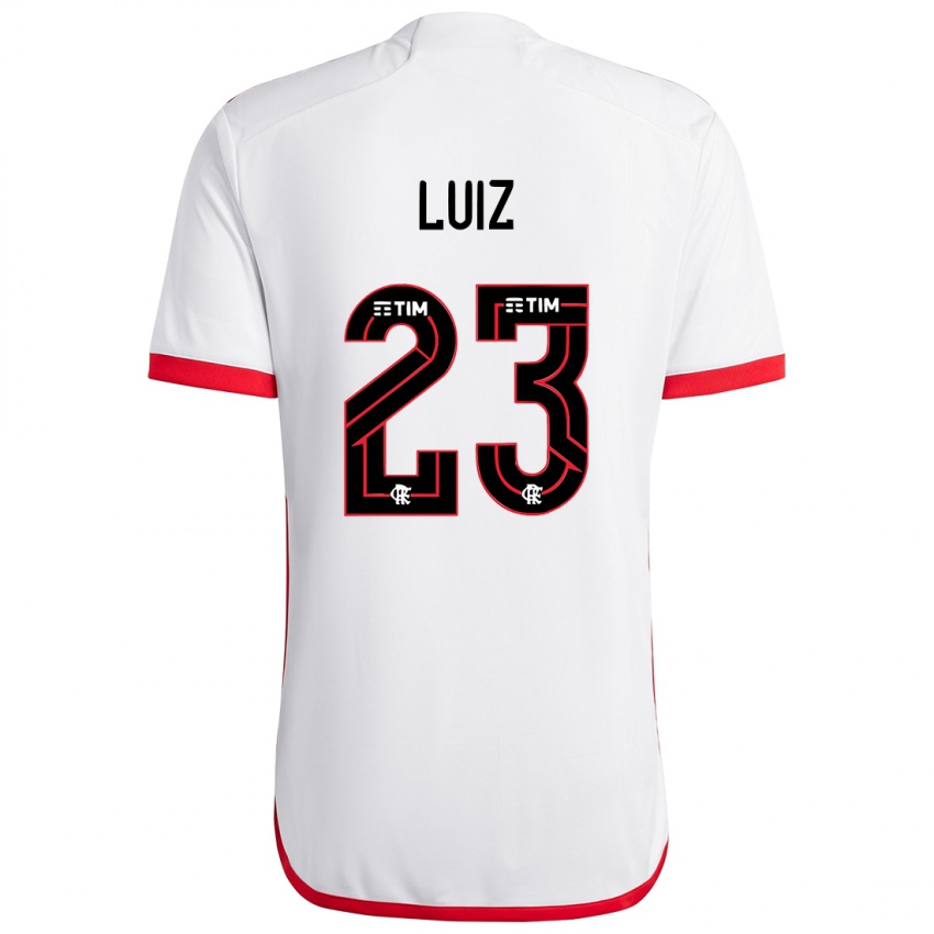 Bambino Maglia David Luiz #23 Bianco Rosso Kit Gara Away 2024/25 Maglietta