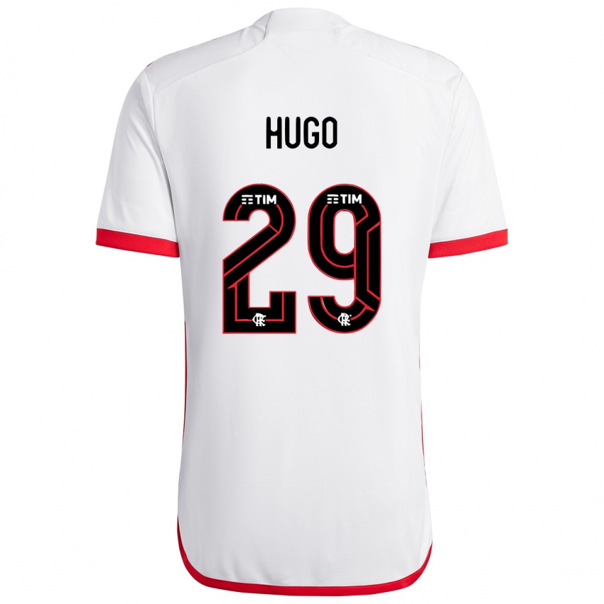 Bambino Maglia Victor Hugo #29 Bianco Rosso Kit Gara Away 2024/25 Maglietta