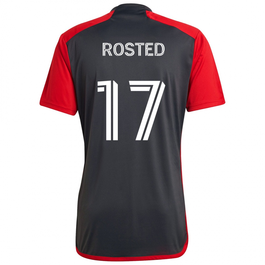 Uomo Maglia Sigurd Rosted #17 Grigio Rosso Kit Gara Home 2024/25 Maglietta