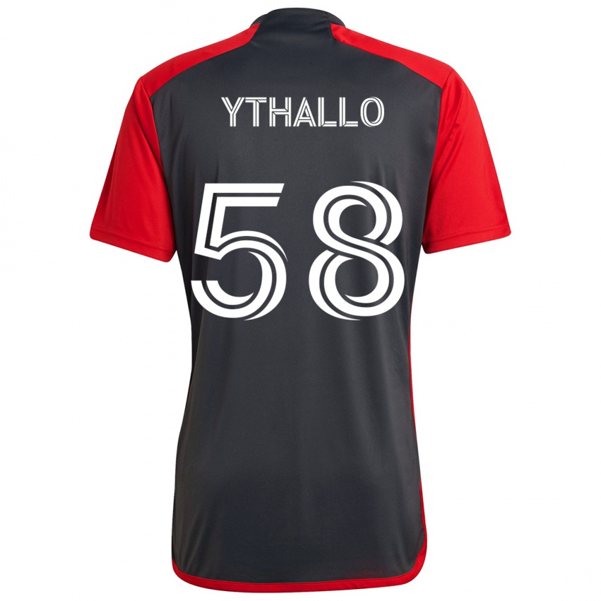 Uomo Maglia Ythallo #58 Grigio Rosso Kit Gara Home 2024/25 Maglietta