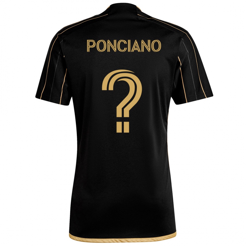 Uomo Maglia Emir Ponciano #0 Oro Nero Kit Gara Home 2024/25 Maglietta