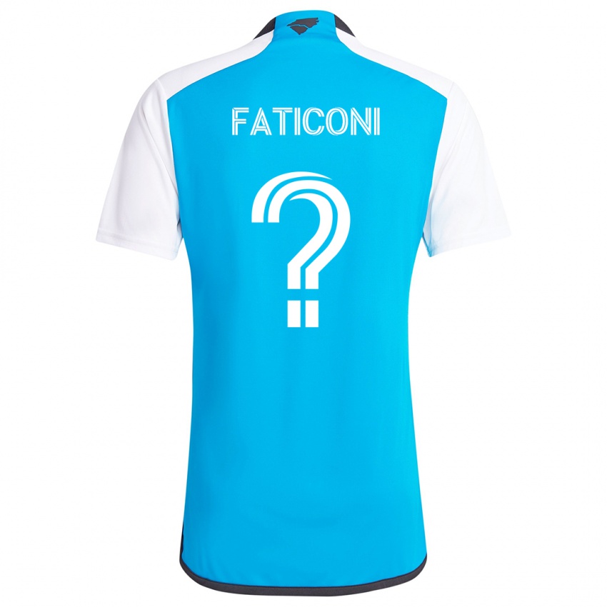 Uomo Maglia Trey Faticoni #0 Blu Bianco Kit Gara Home 2024/25 Maglietta