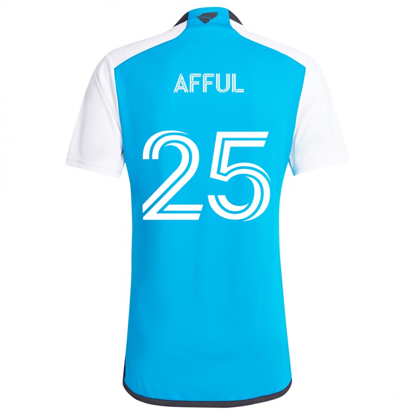 Uomo Maglia Harrison Afful #25 Blu Bianco Kit Gara Home 2024/25 Maglietta