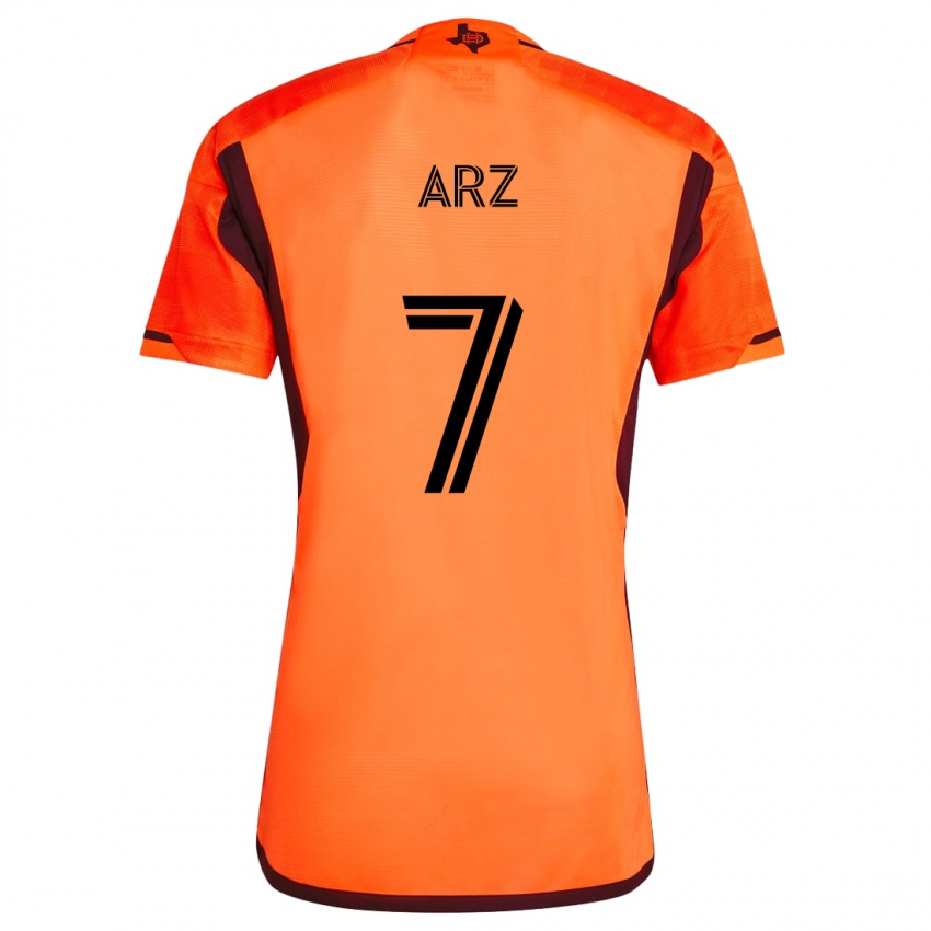 Uomo Maglia Exon Arzú #7 Arancione Nero Kit Gara Home 2024/25 Maglietta