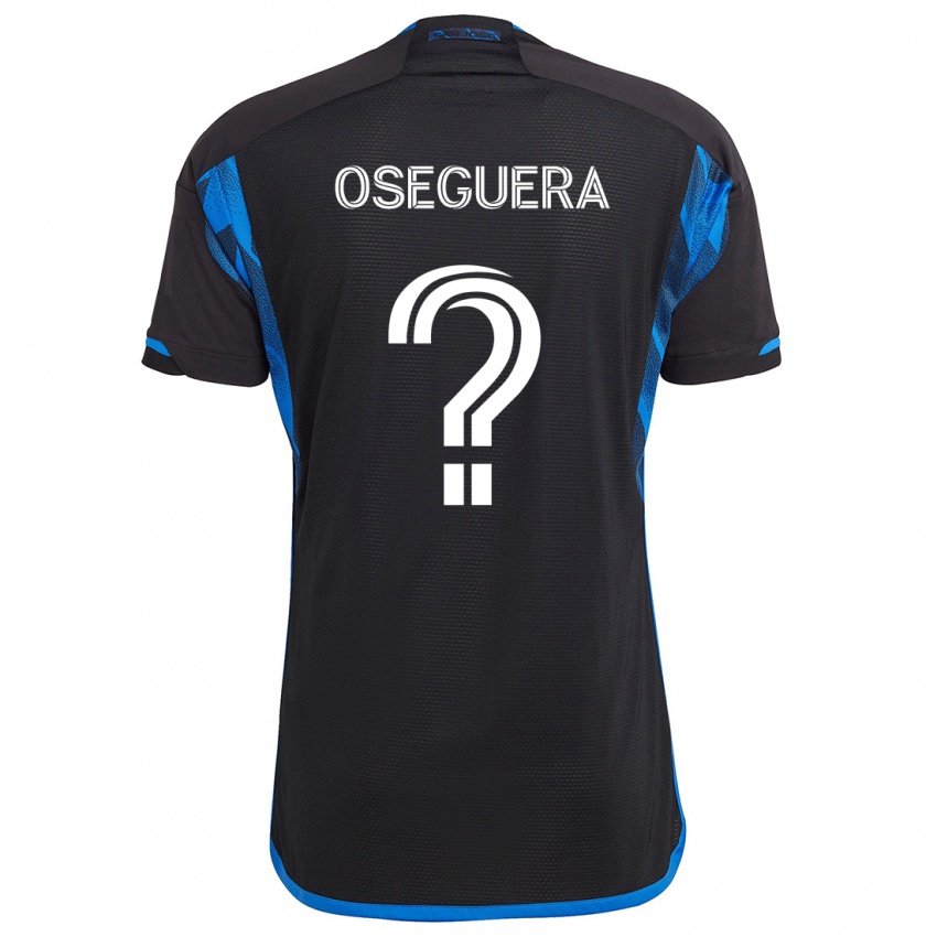 Uomo Maglia Kevin Oseguera #0 Blu Nero Kit Gara Home 2024/25 Maglietta