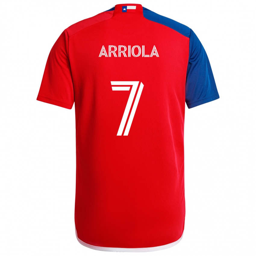 Uomo Maglia Paul Arriola #7 Blu Rosso Kit Gara Home 2024/25 Maglietta