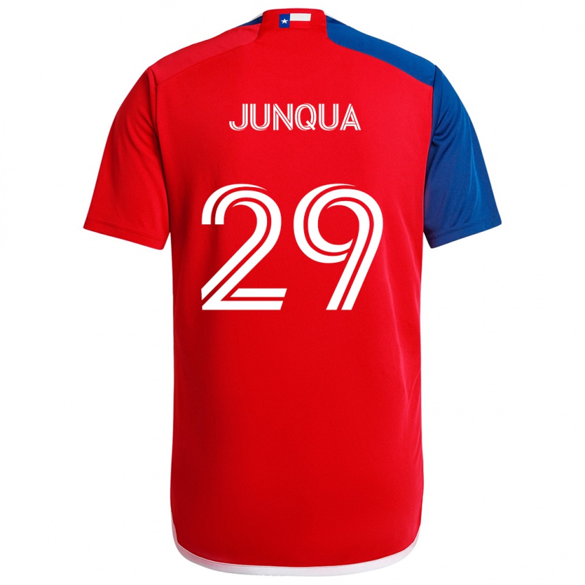 Uomo Maglia Sam Junqua #29 Blu Rosso Kit Gara Home 2024/25 Maglietta