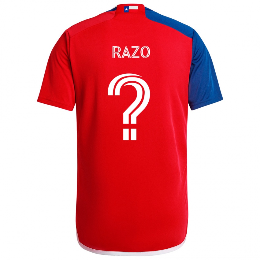 Uomo Maglia Edgar Razo #0 Blu Rosso Kit Gara Home 2024/25 Maglietta