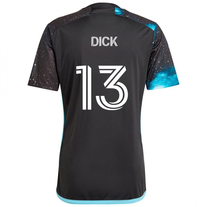 Uomo Maglia Eric Dick #13 Nero Blu Kit Gara Home 2024/25 Maglietta