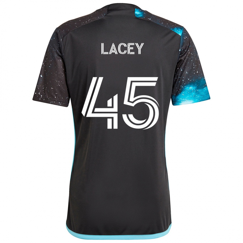 Uomo Maglia Kameron Lacey #45 Nero Blu Kit Gara Home 2024/25 Maglietta