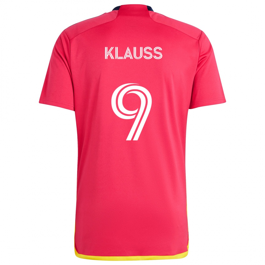 Uomo Maglia João Klauss #9 Rosso Blu Kit Gara Home 2024/25 Maglietta